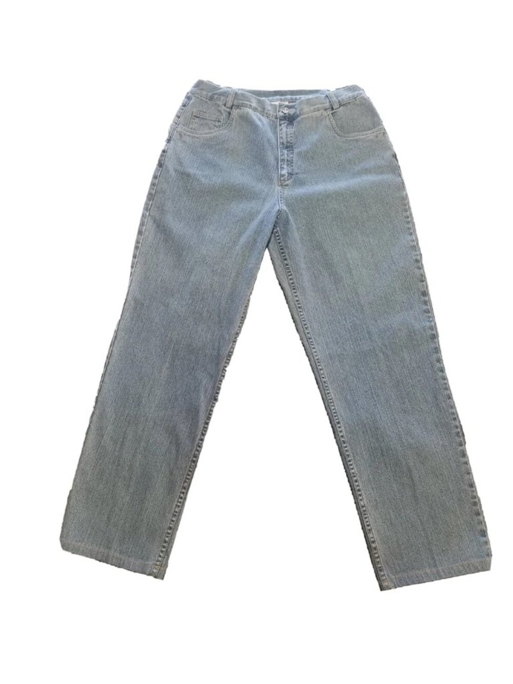 Doncaster Women Size 12 Straight High Rise Light Wash Jeans 78% Cotton